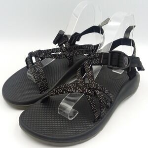 Chaco ZX/1 EcoTread Sandals Kids' 6 Black White Sport‎ Sandal Adjustable Straps